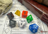Chessex: Nostalgia Opaque GM & Beginner Player Polyhedral 7-Dice Set - My Store