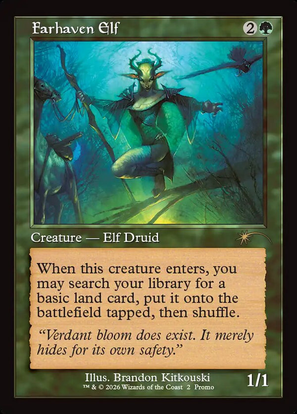 Farhaven Elf (Retro Frame) (WPN 2) - Magic: The Gathering