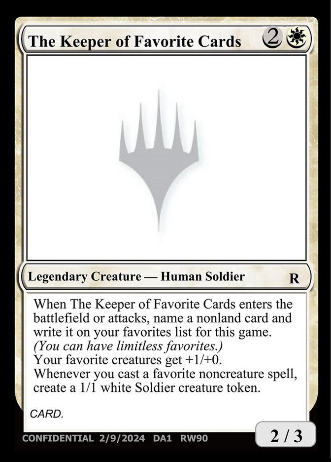 The Keeper of Favorite Cards (10/8/2024)