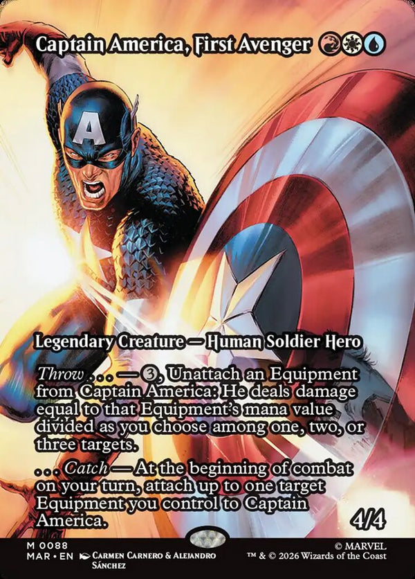 Captain America, First Avenger (Borderless) - Magic: The Gathering