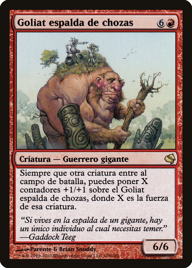 Hamletback Goliath (Spanish) - "Goliat espalda de chozas"