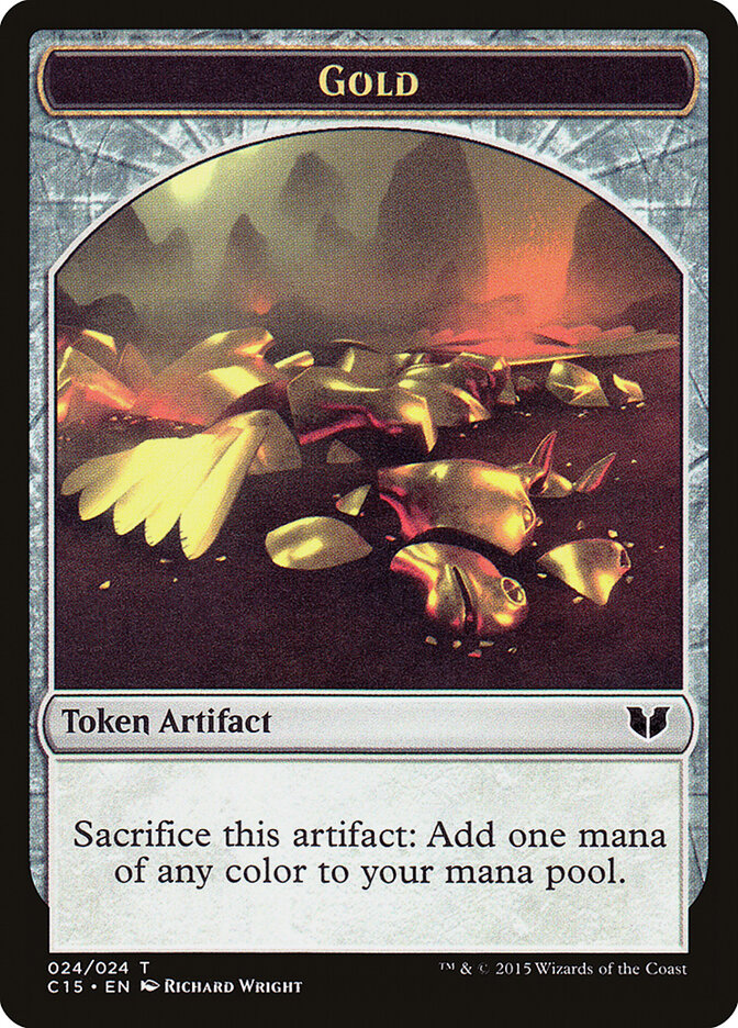 Gold // Knight (Vigilance) Double-Sided Token