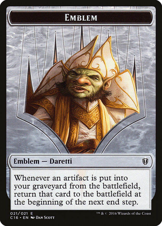 Emblem - Daretti, Scrap Savant // Thopter Double-Sided Token