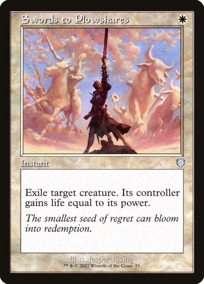 Swords to Plowshares (Retro Frame)