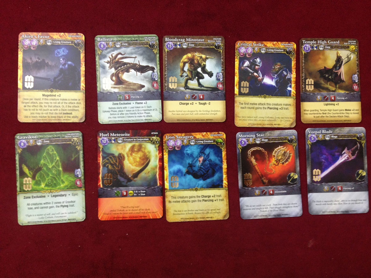 Mage Wars: Dice Tower 2013 funding campaign promo card set