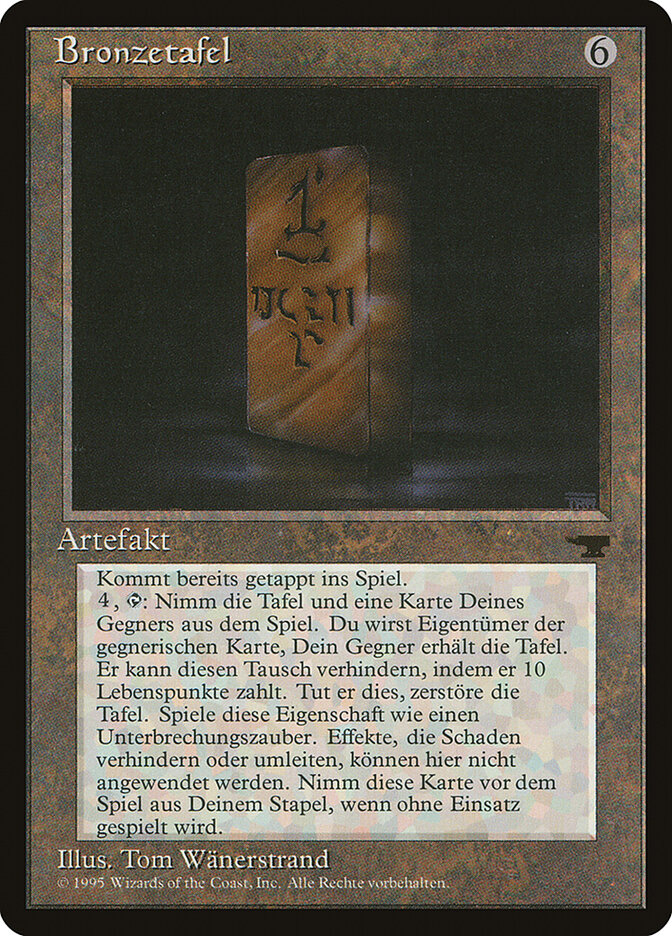 Bronze Tablet (German) - "Bronzetafel"