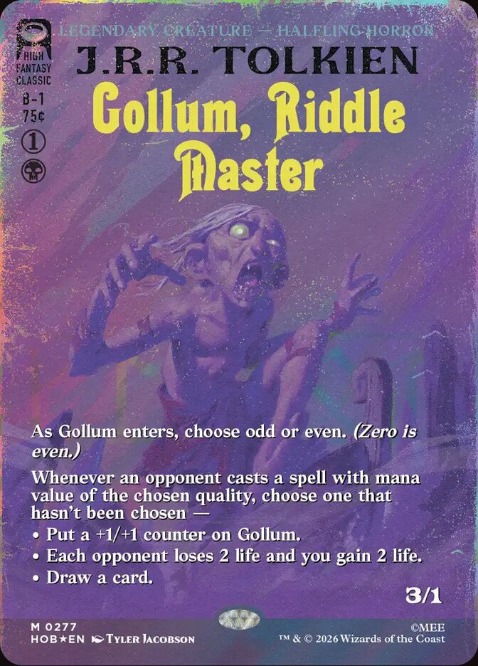 Gollum, Riddle Master (Borderless) (Surge Foil)