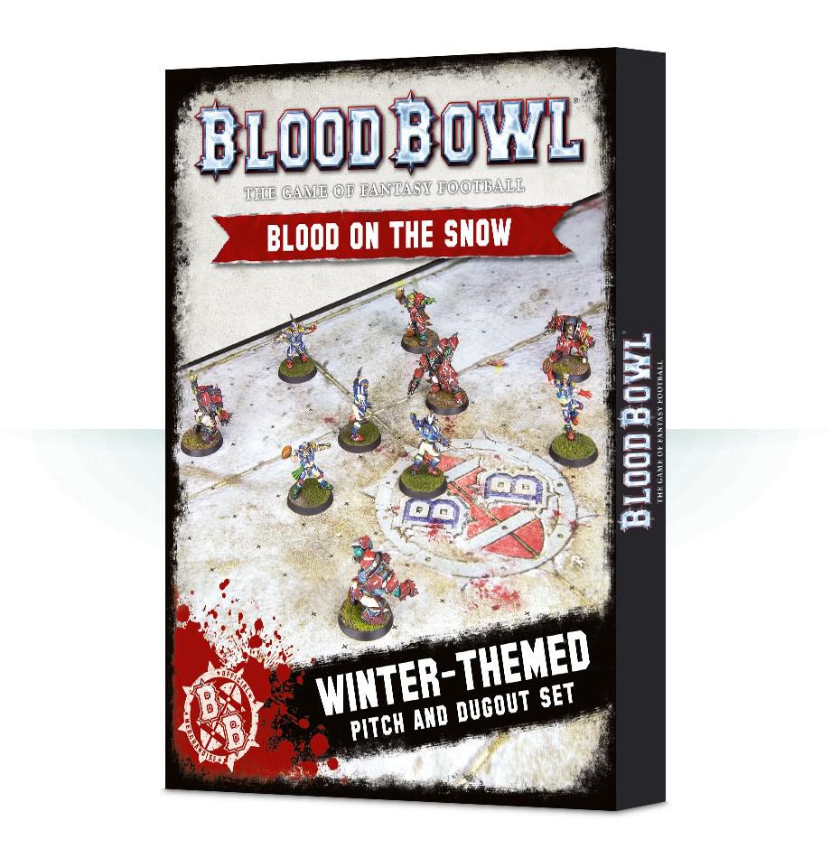 Blood Bowl: Blood in the Snow (Human / Orc Snow Theme) Pitch and Dugouts