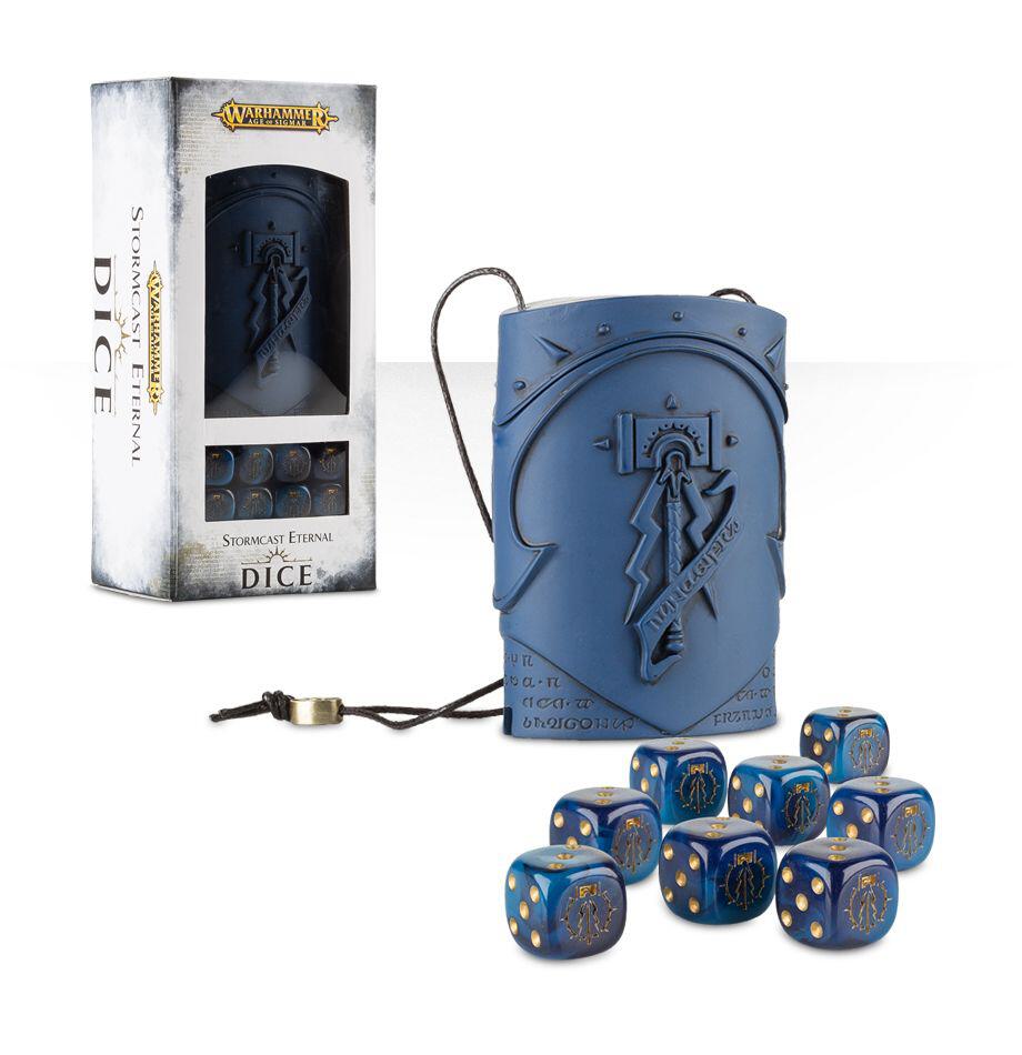 Warhammer: Age of Sigmar - Stormcast Eternals Dice & Shaker (8-Pack)