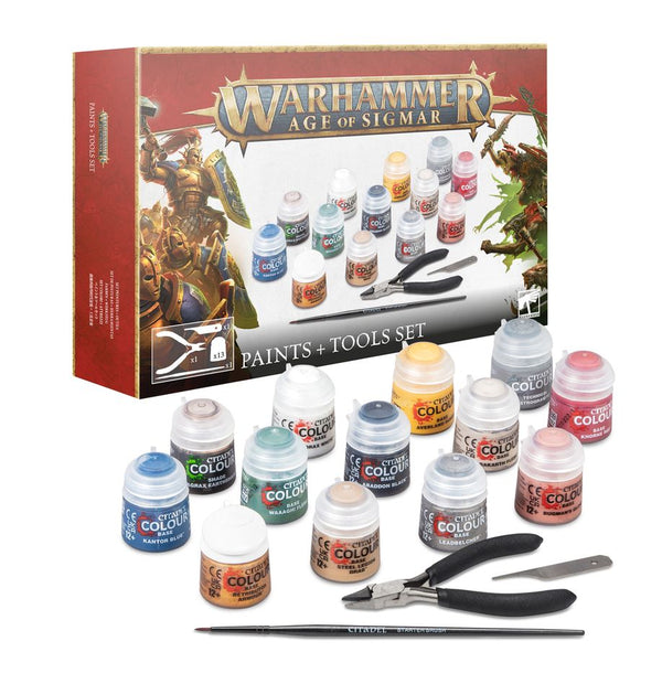 Warhammer Age of Sigmar: Paints + Tools Set - Games Workshop