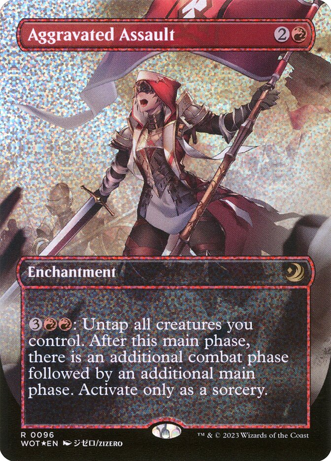 Aggravated Assault (Anime Borderless) (Confetti Foil)