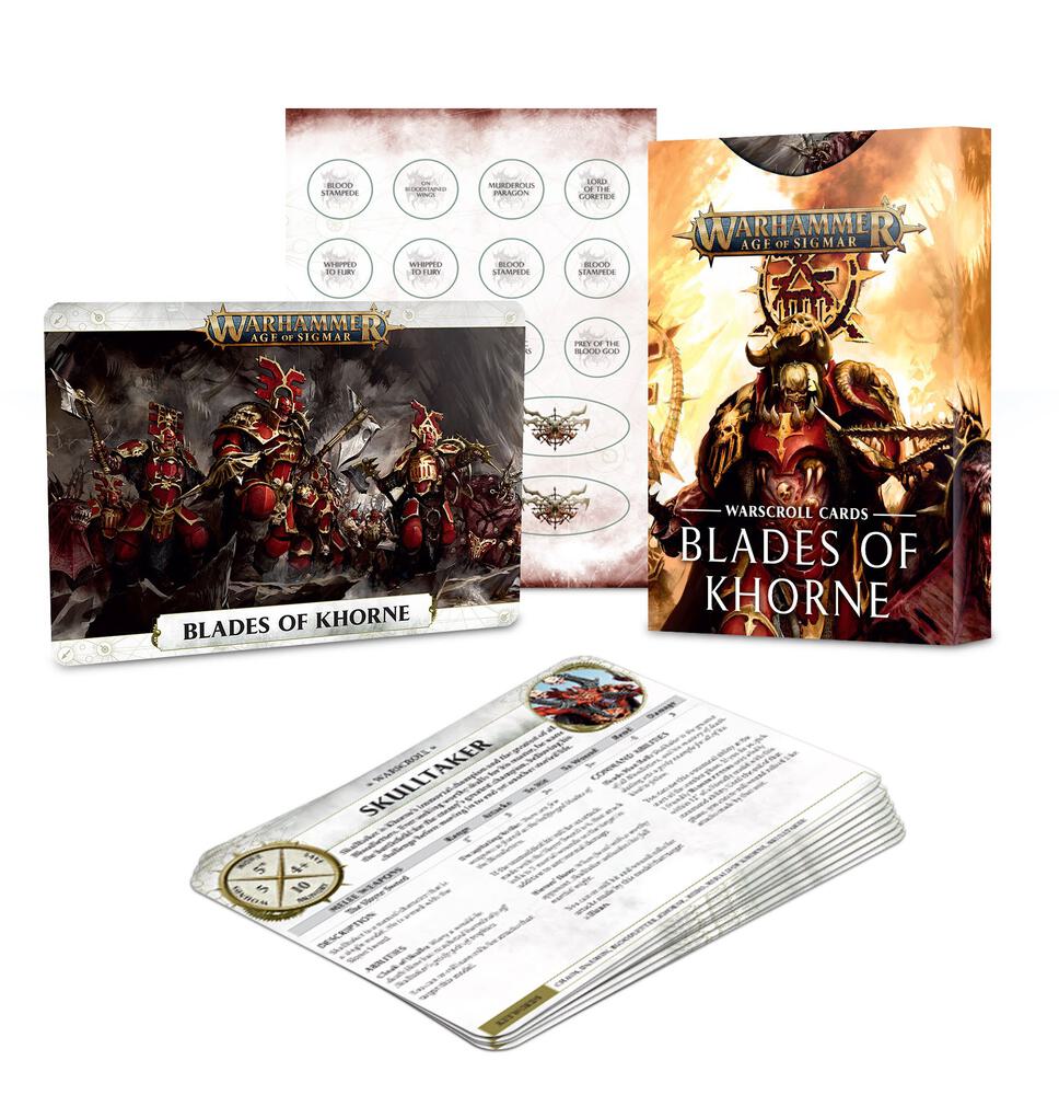 Warhammer: Age of Sigmar - Warscroll Cards: Blades Of Khorne (2019 Edition)