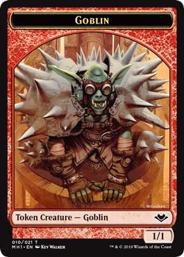 Goblin // Emblem - Serra the Benevolent Double-Sided Token