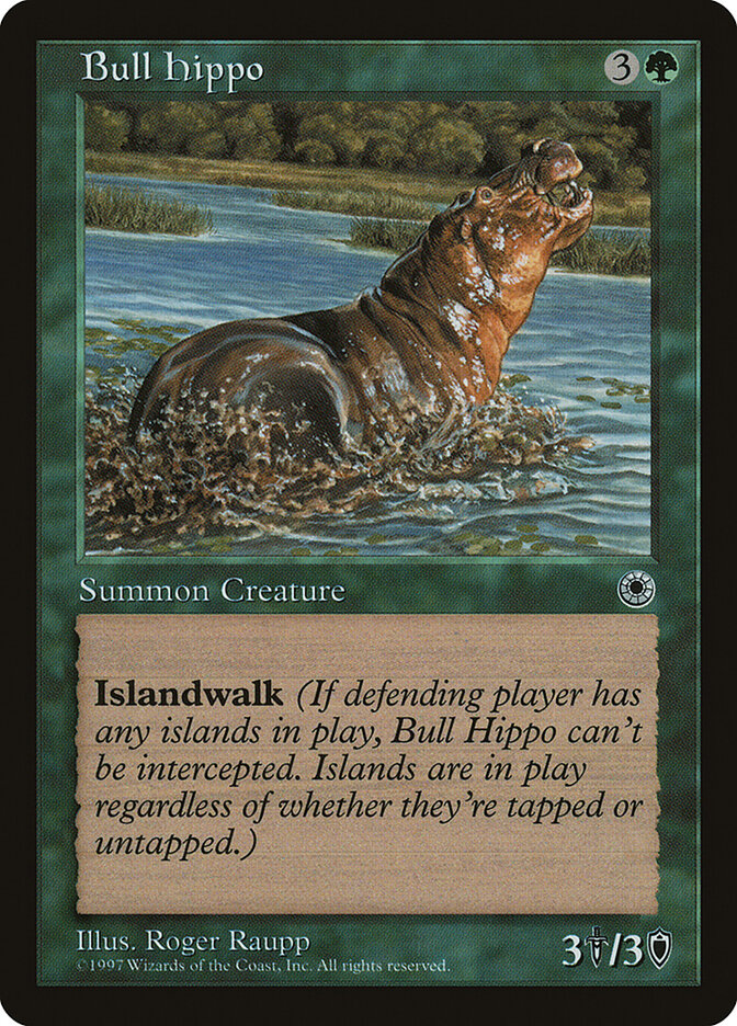 Bull Hippo (Reminder Text)