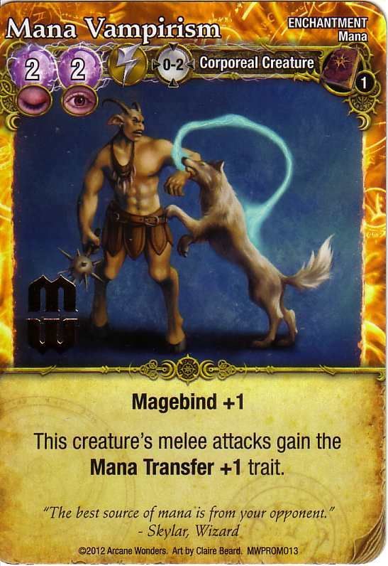 Mage Wars: Mana Vampirism Promo Card