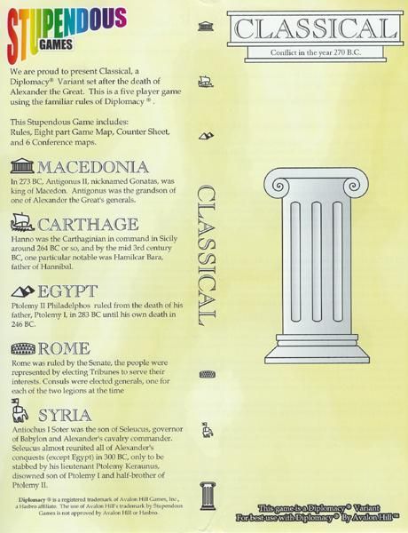 Diplomacy: Classical Variant