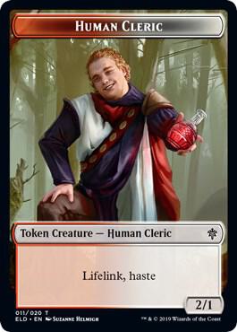 Human Cleric // Food (016) Double-Sided Token