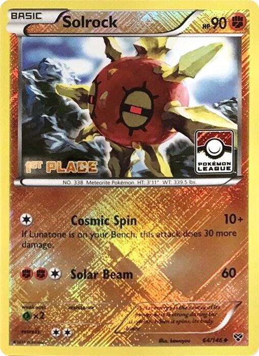 Solrock - 64/146 (Pokemon League) [1st Place]