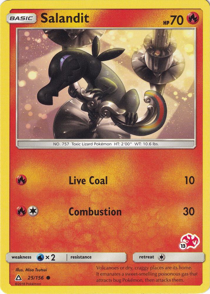 Salandit - 25/156 (#13 Charizard Stamped)