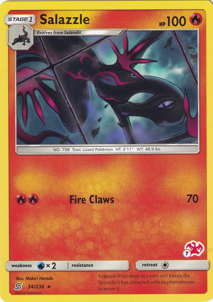 Salazzle - 34/236 (#7 Charizard Stamped)
