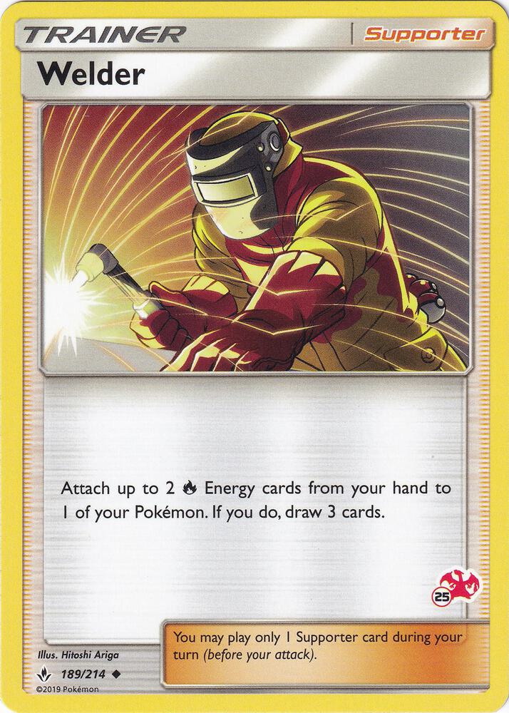 Welder - 189/214 (#25 Charizard Stamped)
