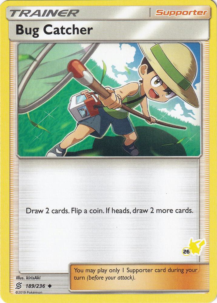 Bug Catcher - 189/236 (#26 Pikachu Stamped)