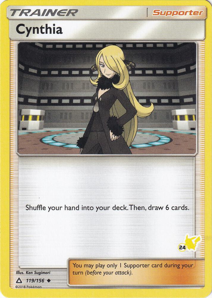 Cynthia - 119/156 (#24 Pikachu Stamped)