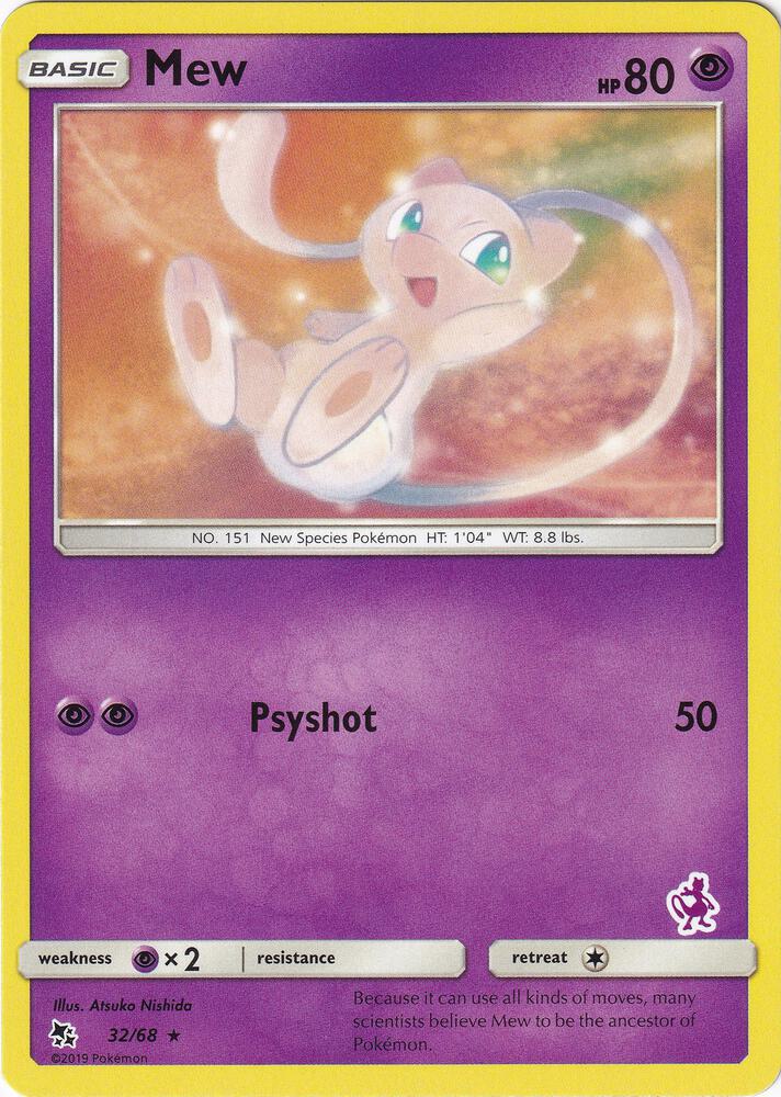 Mew - 32/68 (Mewtwo Stamped)
