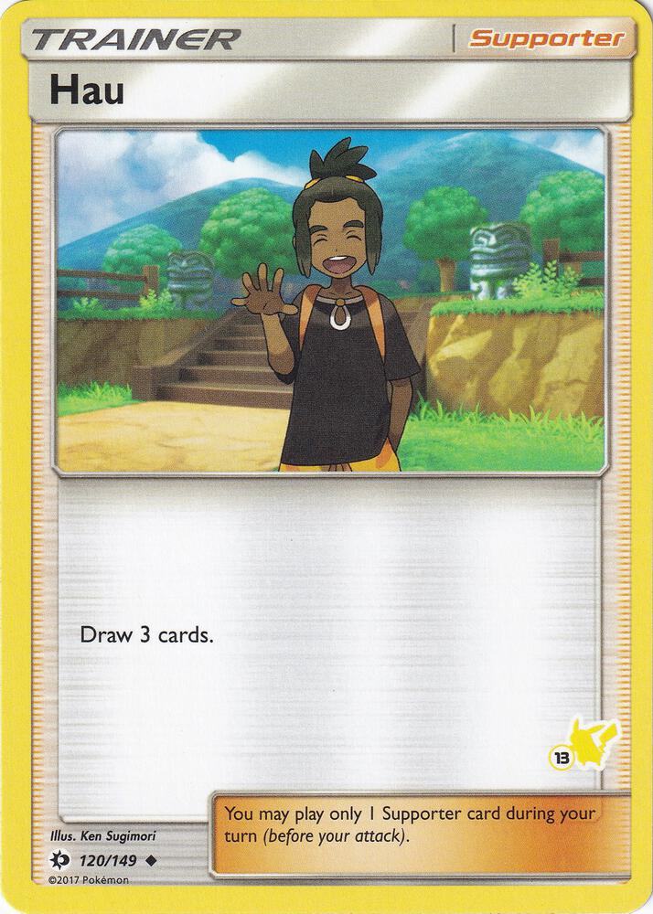 Hau - 120/149 (#13 Pikachu Stamped)