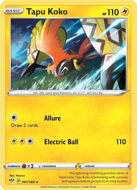 Tapu Koko - 061/189 (Prerelease Kit Exclusive)