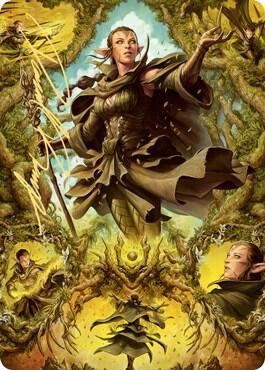 Nissa of Shadowed Boughs Art Card (6/81) (Gold-Stamped Signature)