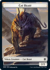 Cat Beast // Plant Double-Sided Token - Magic: The Gathering