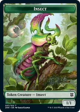 Insect // Kor Warrior Double-Sided Token