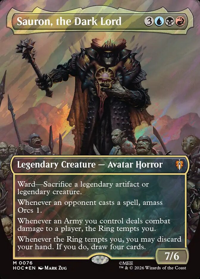 Sauron, the Dark Lord (Borderless) (Surge Foil)