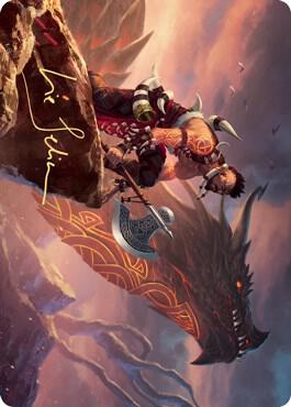 Dragonkin Berserker Art Card (Gold-Stamped Signature)