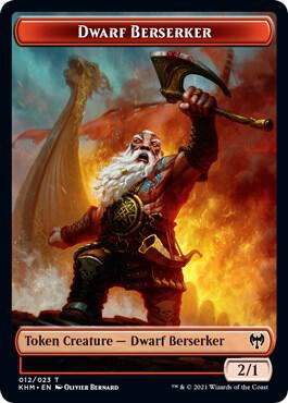 Dwarf Berserker // Emblem - Tibalt, Cosmic Impostor Double-Sided Token