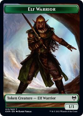 Elf Warrior // Icy Manalith Double-Sided Token