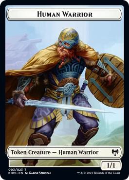 Human Warrior // Emblem - Tyvar Kell Double-Sided Token