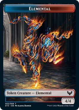 Elemental (2) // Emblem - Rowan, Scholar of Sparks Double-sided Token (9)