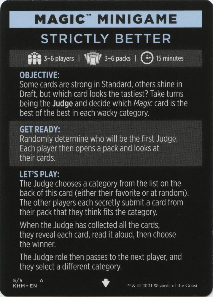 Magic Minigame: Strictly Better