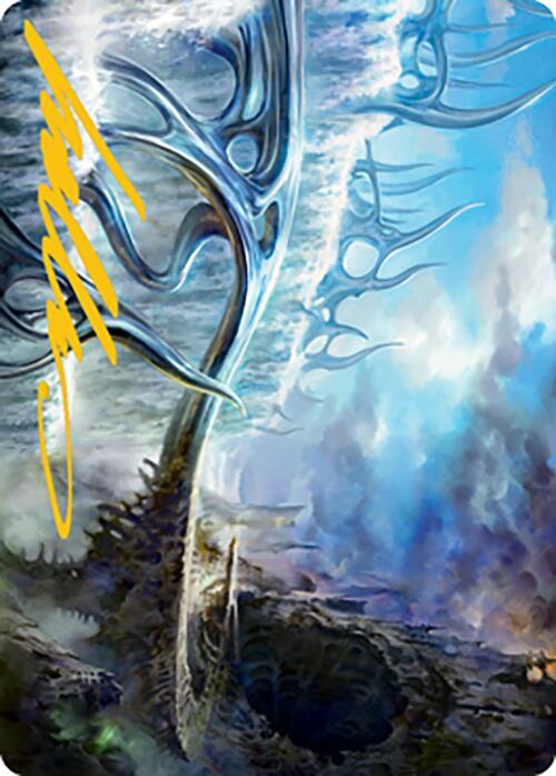 Mistvault Bridge Art Card (Gold-Stamped Signature)
