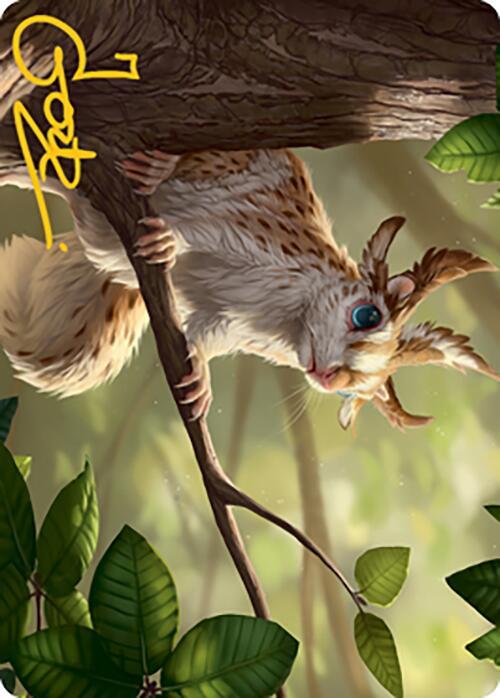Squirrel Sovereign Art Card (Gold-Stamped Signature)