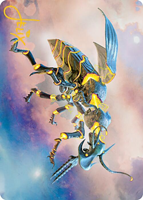 Zabaz, the Glimmerwasp Art Card (Gold-Stamped Signature)