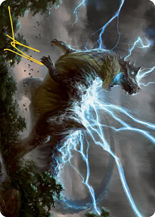 Thrasta, Tempest's Roar Art Card (41/81) (Gold-Stamped Signature)