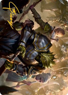 You Come to the Gnoll Camp Art Card (Gold-Stamped Signature)