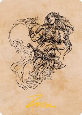 Djinni Windseer (Showcase) Art Card (Gold-Stamped Signature)