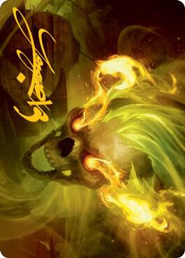 Flameskull Art Card (Gold-Stamped Signature)