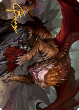 Manticore Art Card (Gold-Stamped Signature)