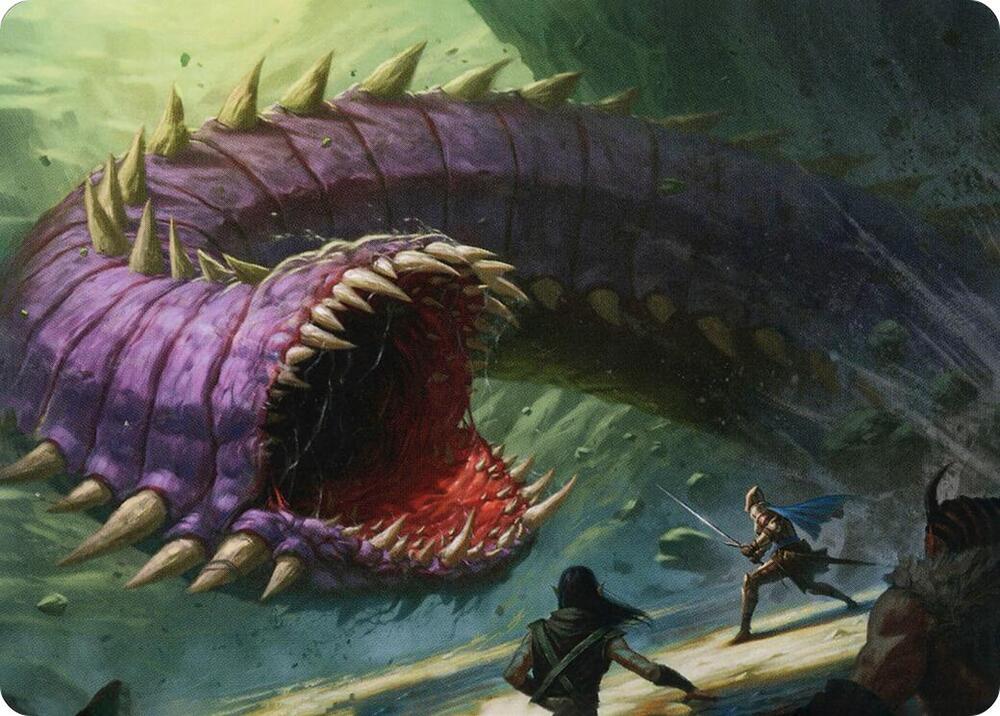 Purple Worm Art Card