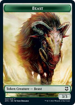 Beast // Dragon Spirit Double-Sided Token